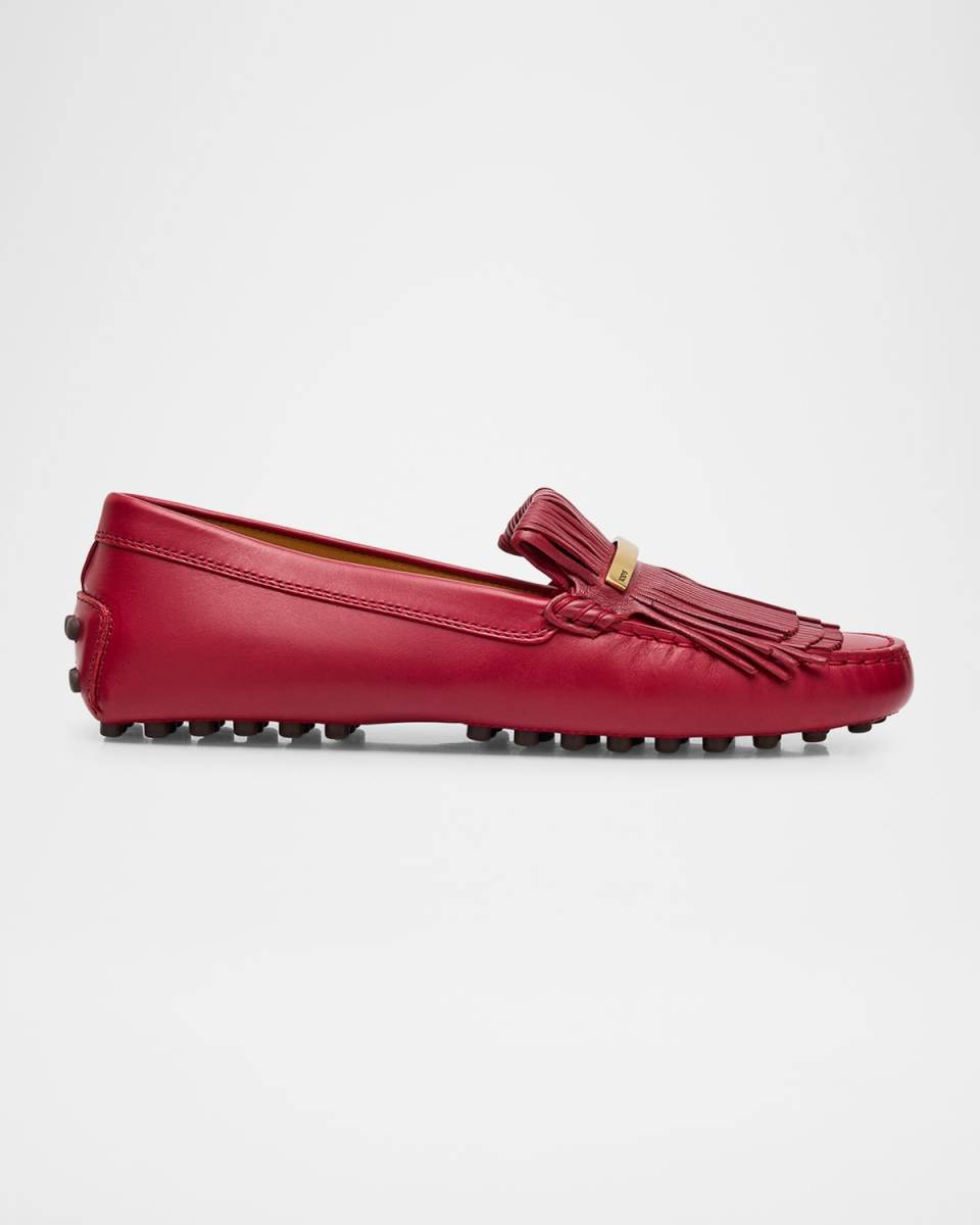 Nappa Leather Fringe Driving Shoes